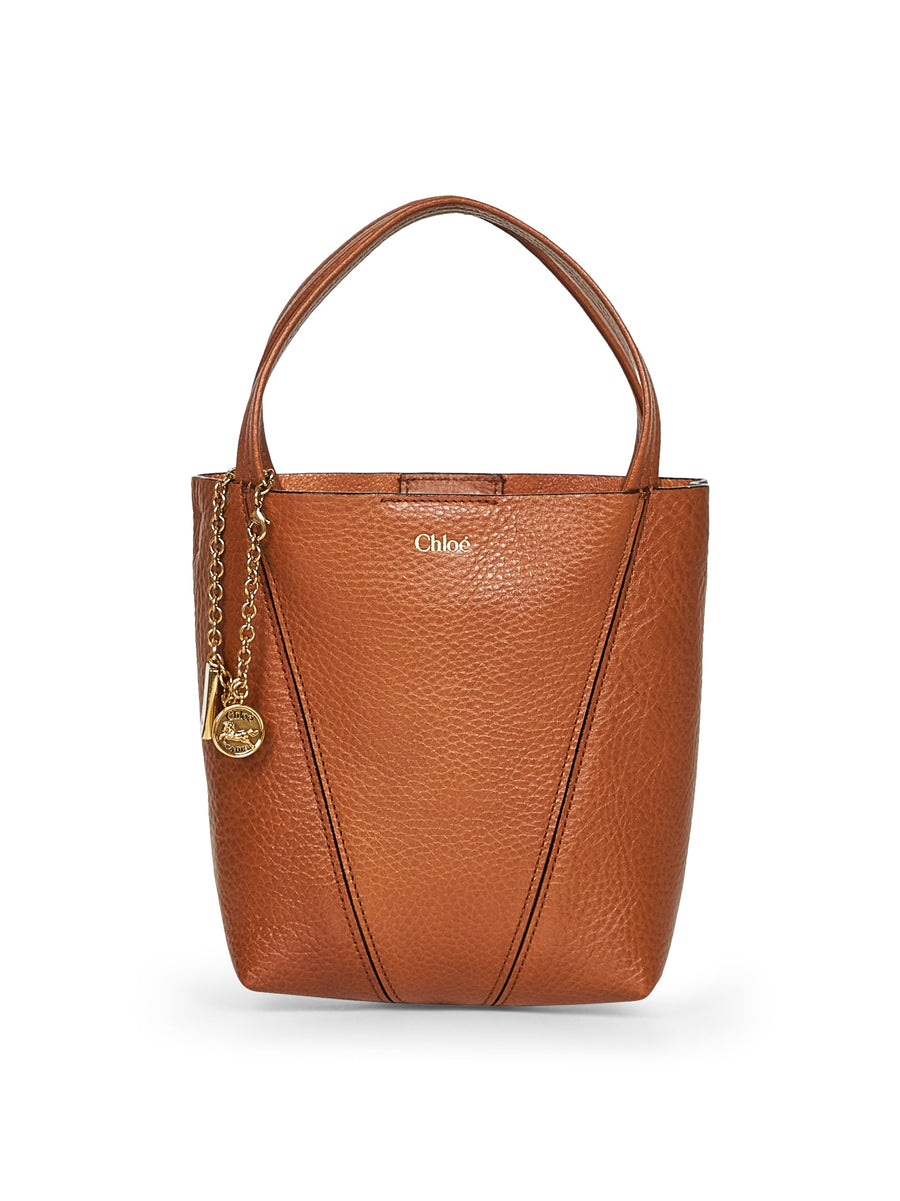 Tote Bag Spin Brown Calf Leather Handbags