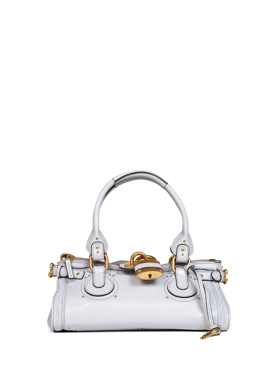 Shoulder Bag Paddington Greyish Blue Calf Leather