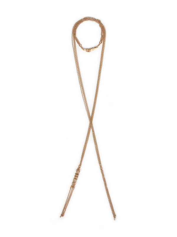 Necklace Scarf-Style Multi-Chain Gold Brass Necklaces