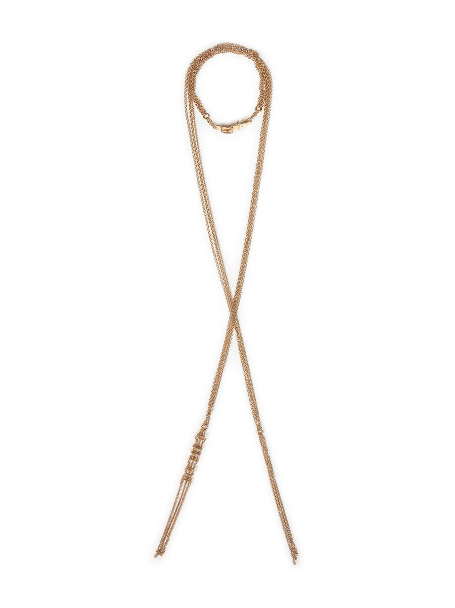 Necklace Scarf-Style Multi-Chain Gold Brass Necklaces