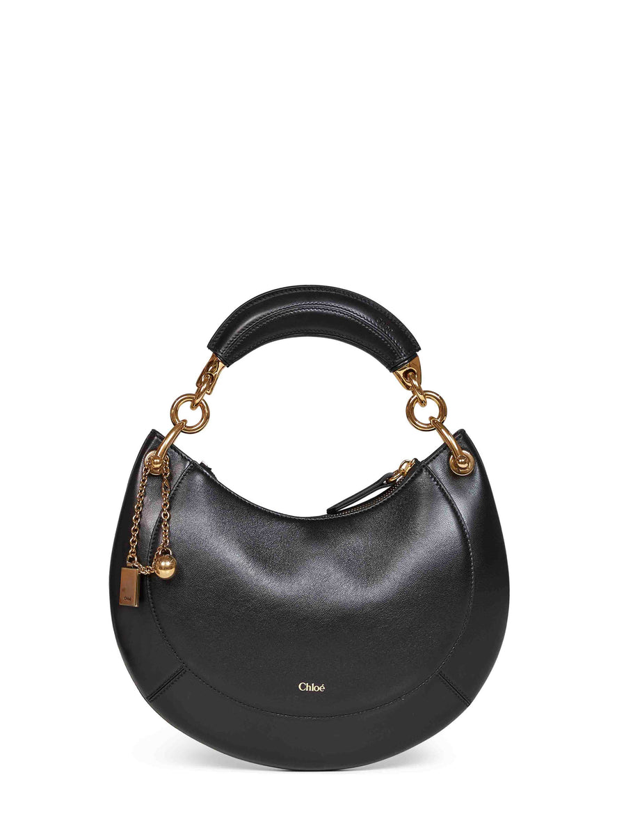 Hobo Bag Banana Black Lambskin Shoulder