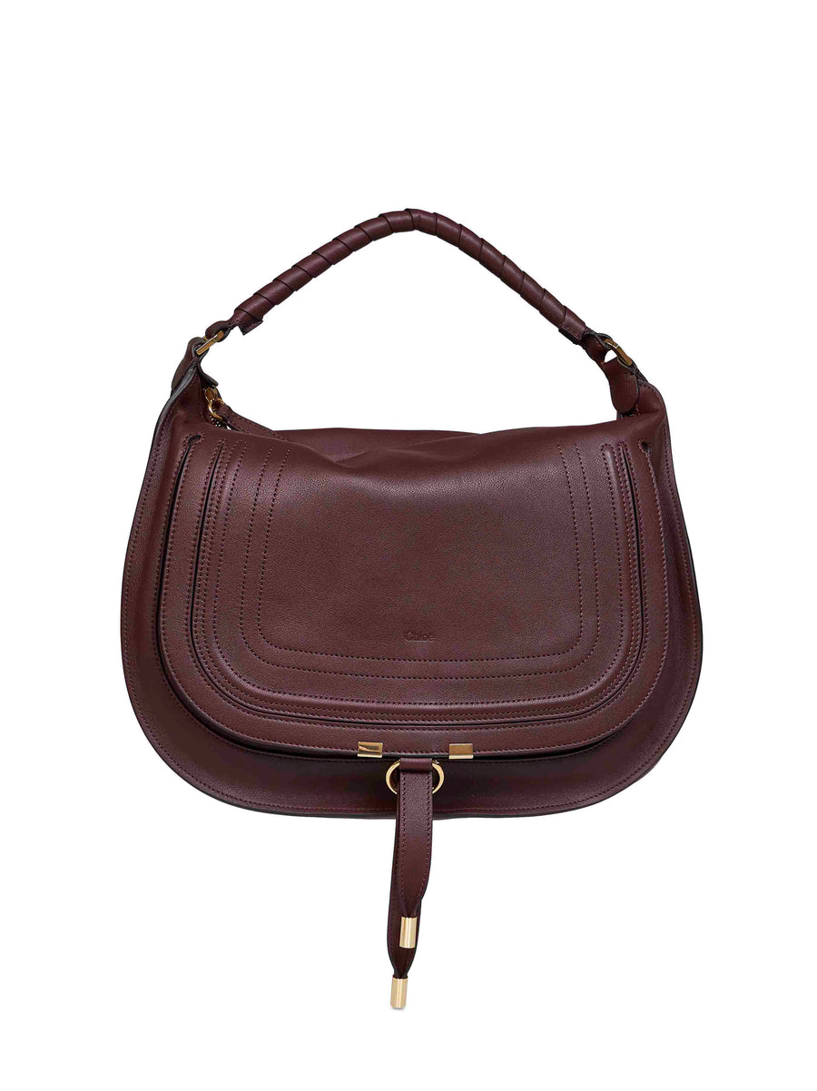 Shoulder Bag Marcie Bordeaux Calf Leather