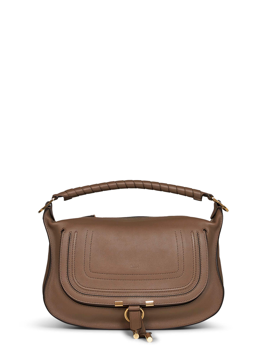 Shoulder Bag Marcie Mud Calf Leather