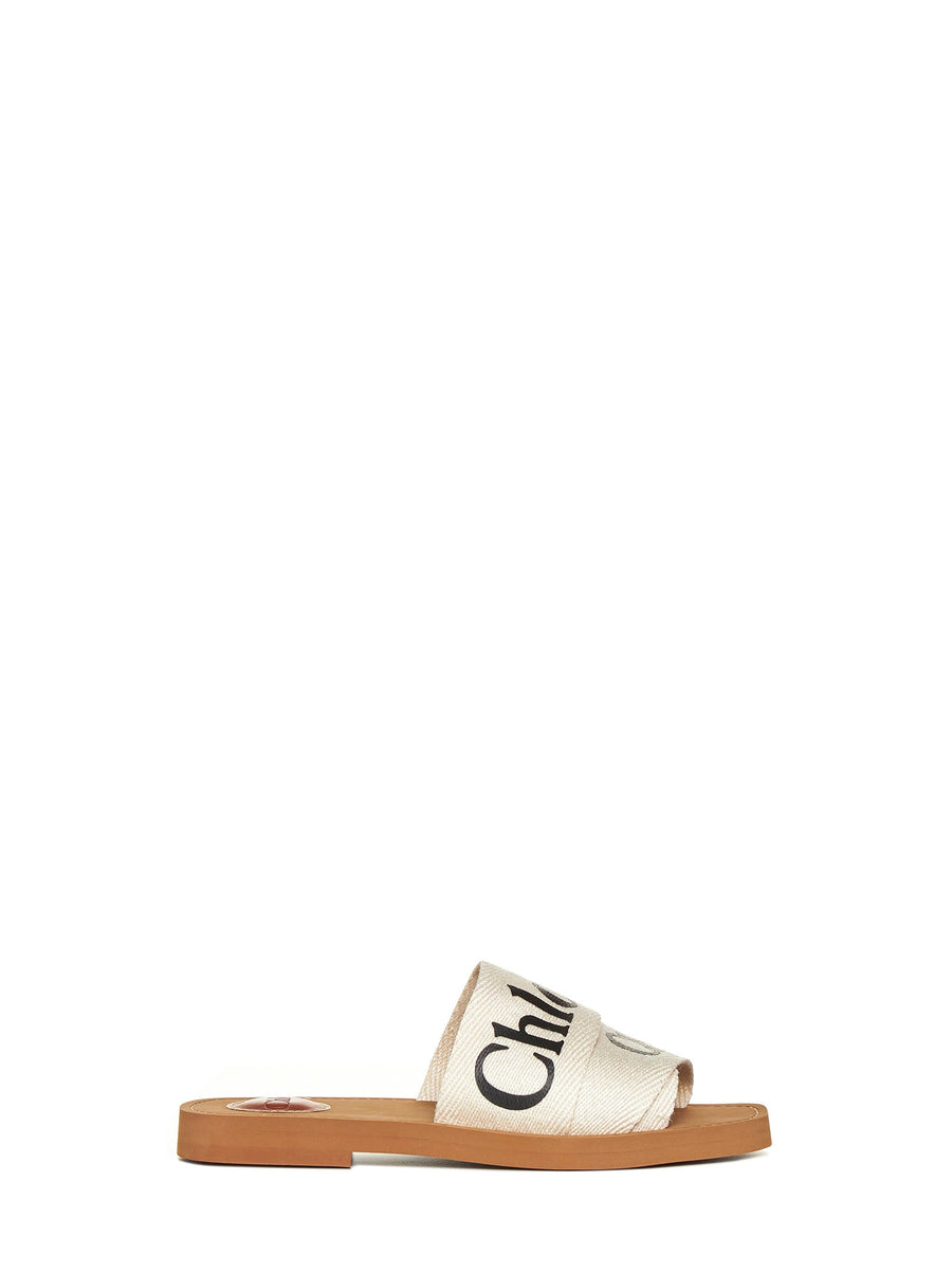 Sabot Mules Woody Black Linen (flax) Sandal