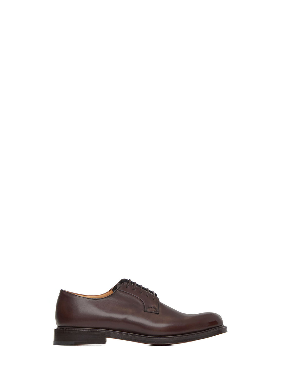 Derby Shoes Shannon Brown Calf Leather Lace-up