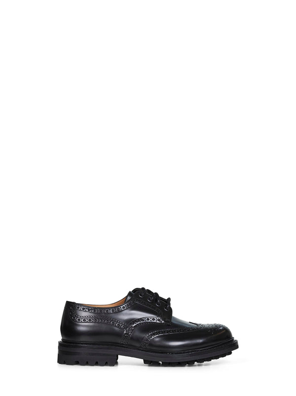Derby Mc Pherson Lw Black Leather Lace-up Shoes