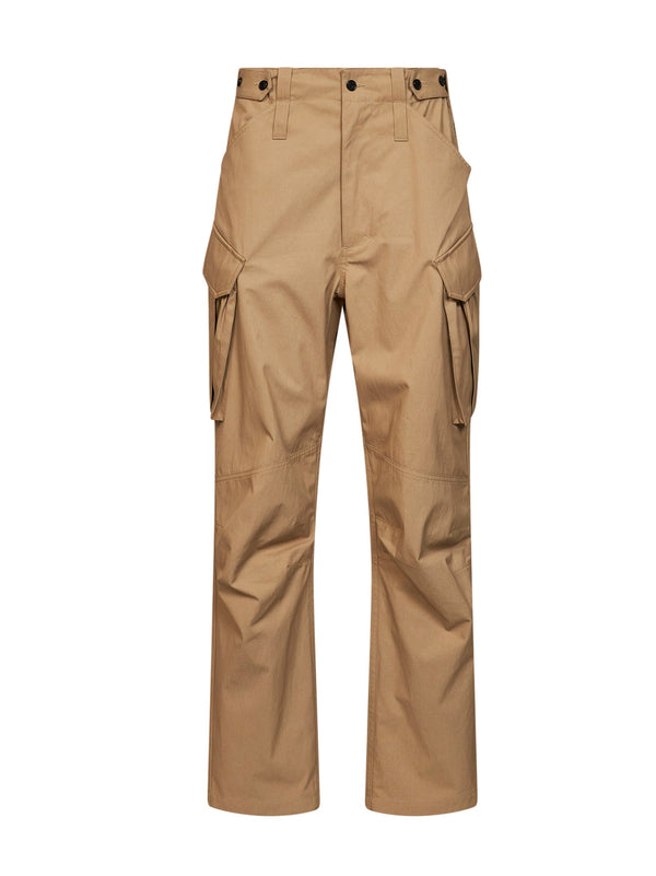Cargo Trousers Cotton Twill Camel Beige