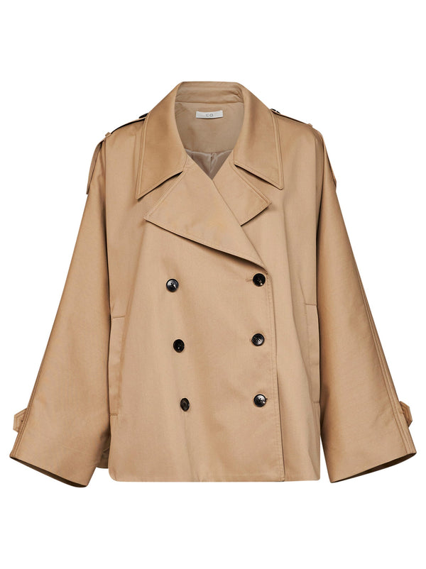 Trench Coat Dolman Cotton Twill Beige & Raincoats