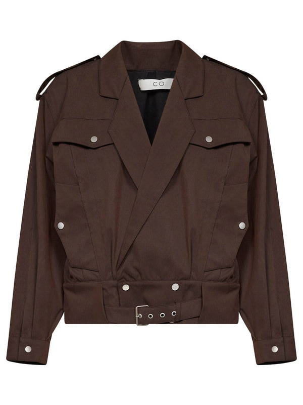 Sports Jacket Cotton Twill Brown Bomber