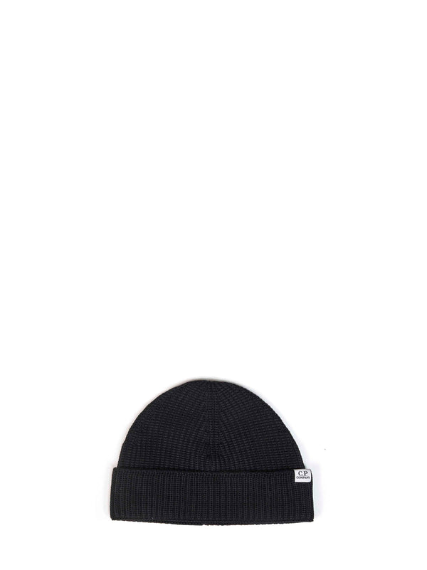 Beanie Extra-Fine Merino Wool Black Hat