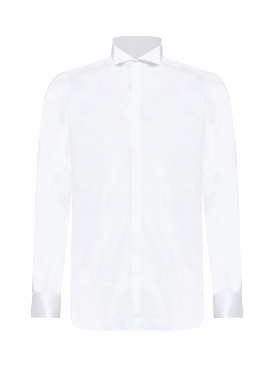 Shirt Wing-Collar White Cotton