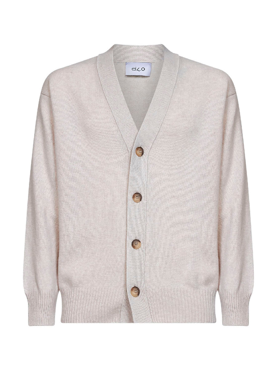 Cardigan Virgin Wool Beige Cardigans