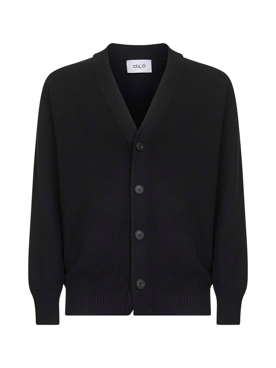 Cardigan Virgin Wool Black Cardigans