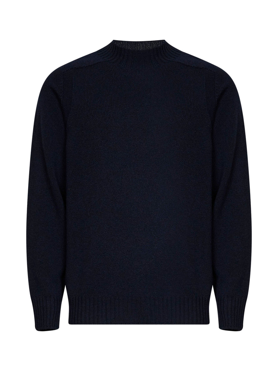 Turtleneck Sweater Wool Navy Blue