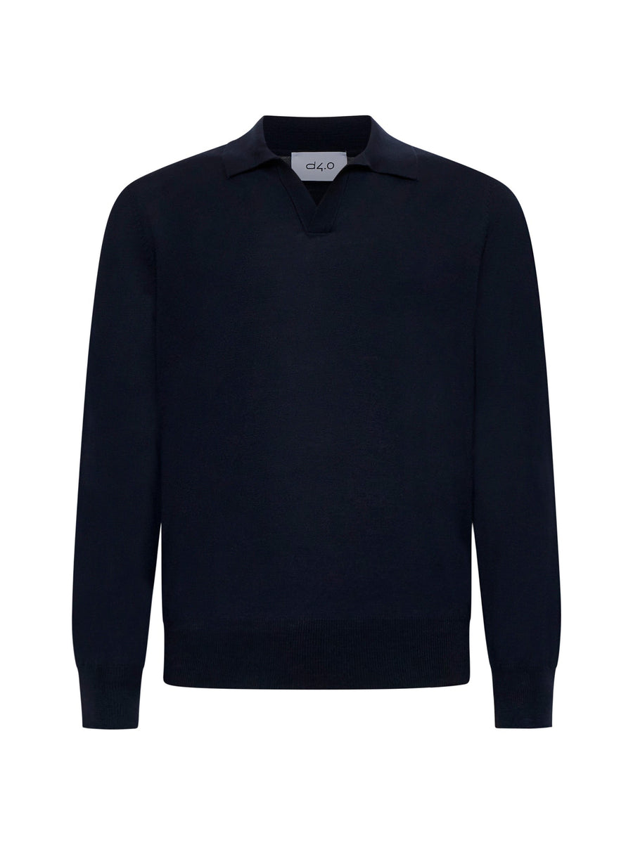 Polo Shirt Skipper Virgin Wool Blue
