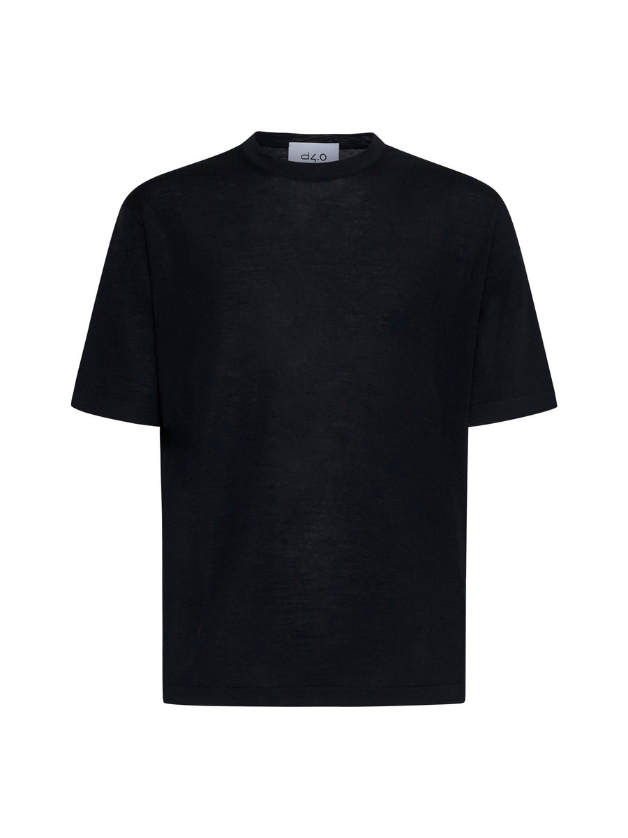 T-Shirt Black Wool T-shirts