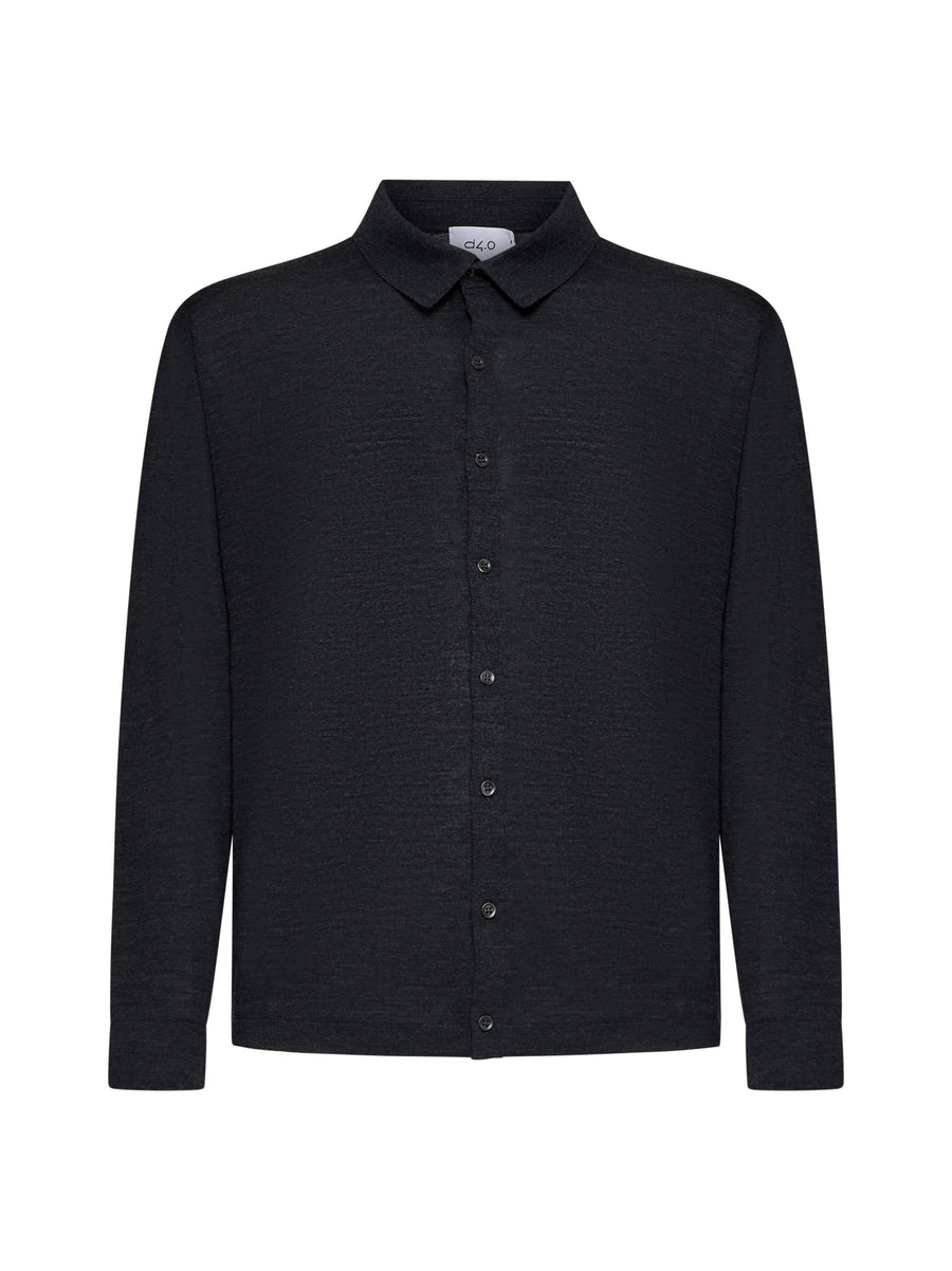 Knit Shirt Virgin Wool Grey