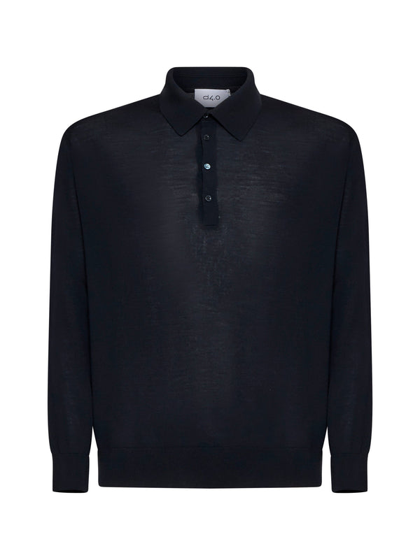 Knit Shirt Virgin Wool Blue