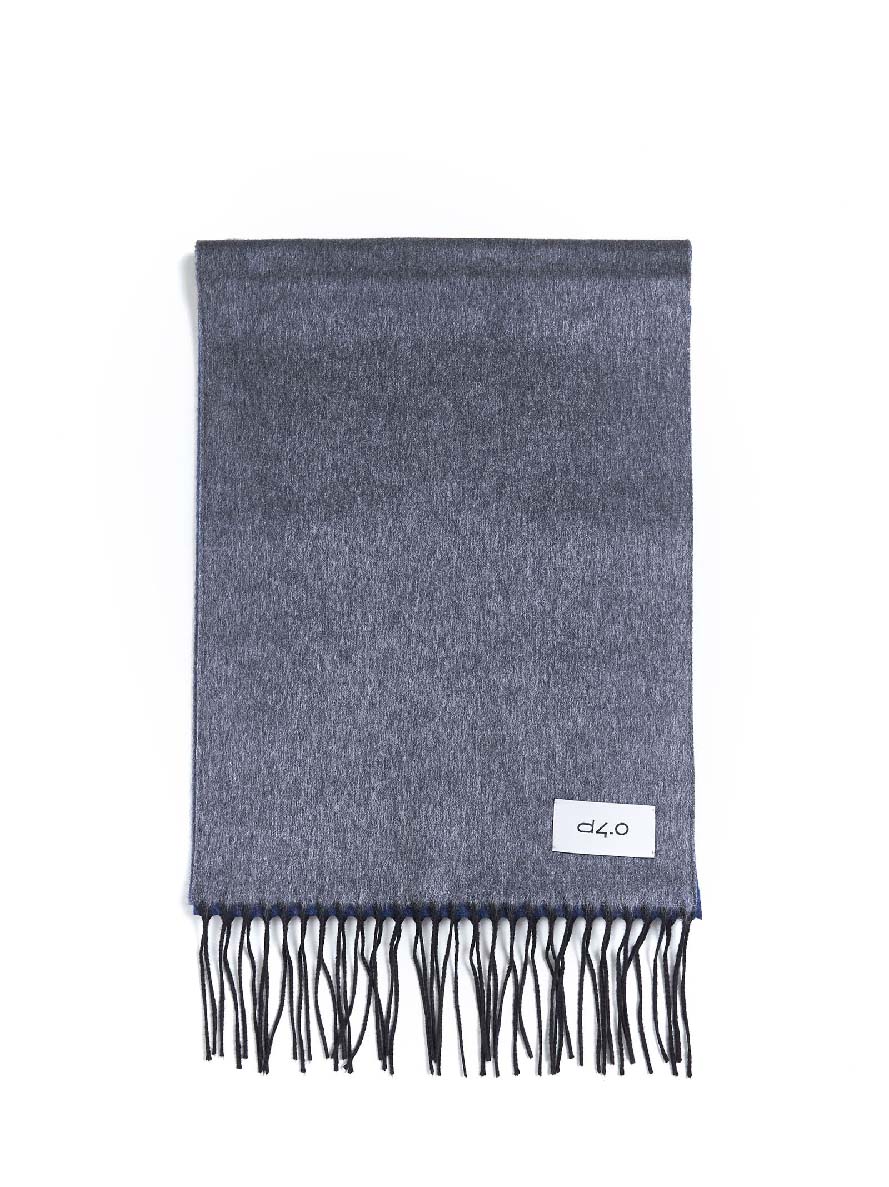Scarf Gray-Light Blue Grey Silk Cashmere