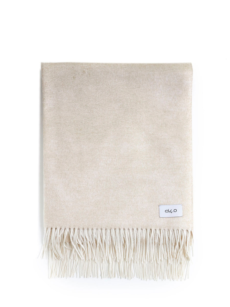 Fringed Scarf Beige Cashmere / Silk