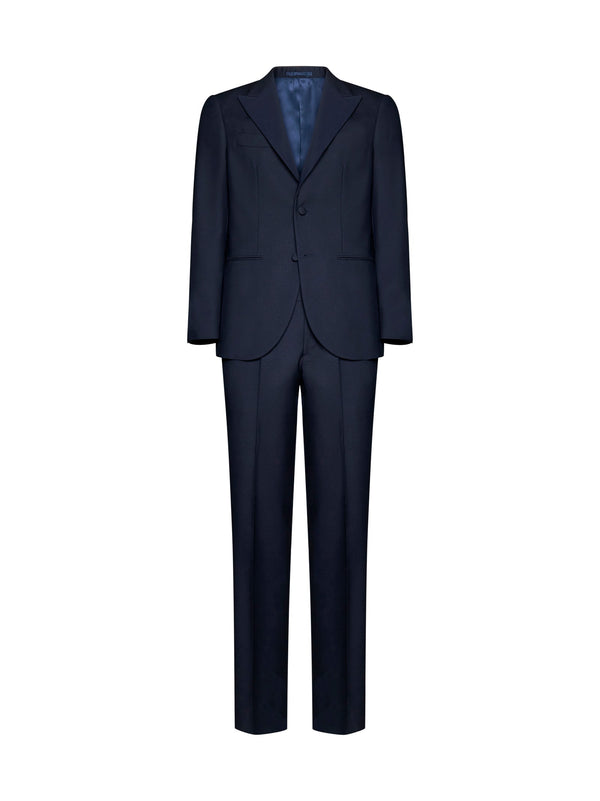 Single-Breasted Wool Suit Blue Virgin Suits