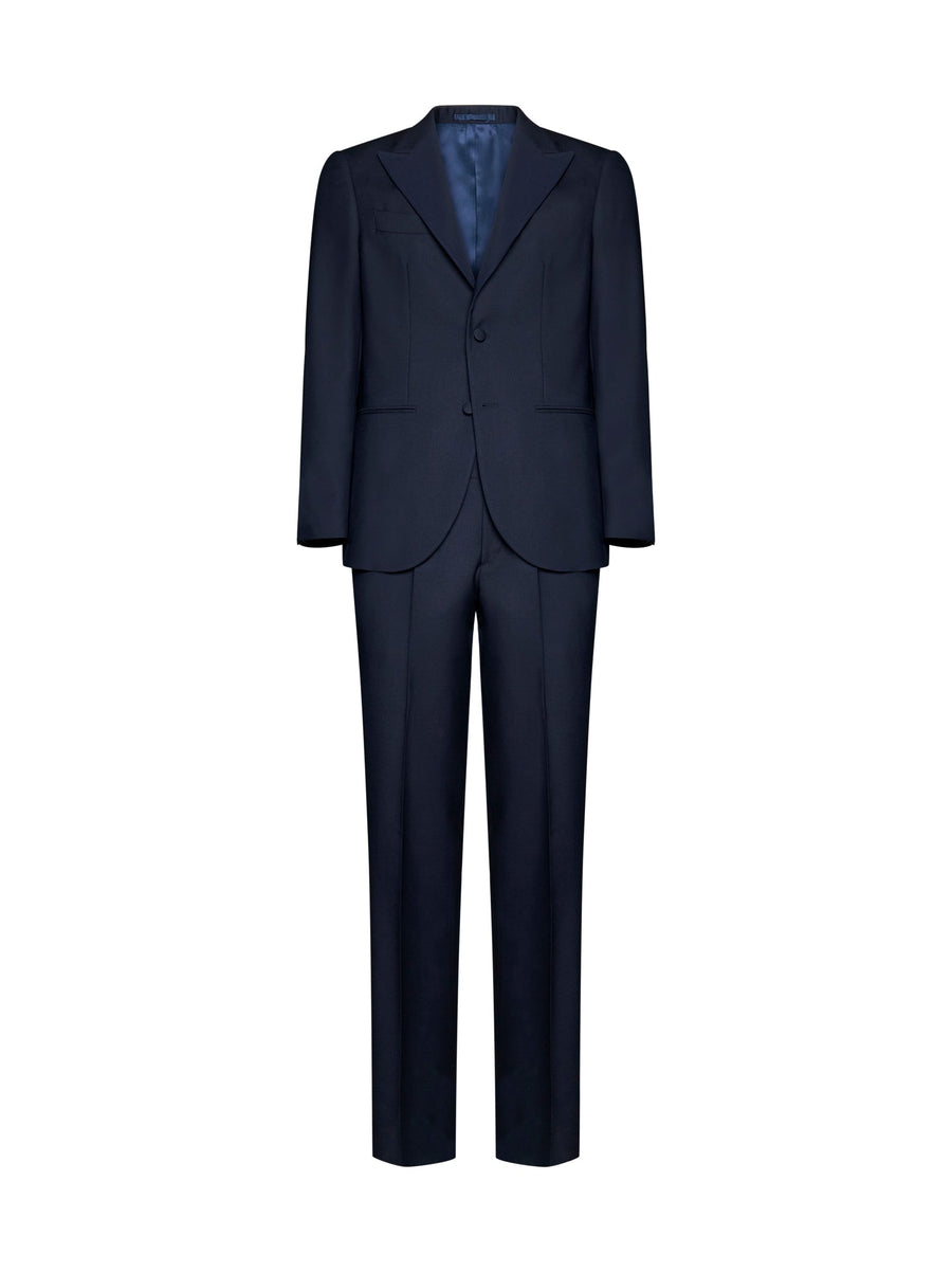 Single-Breasted Wool Suit Blue Virgin Suits