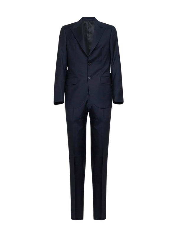 Suit Single-Breasted Virgin Wool Blue Suits