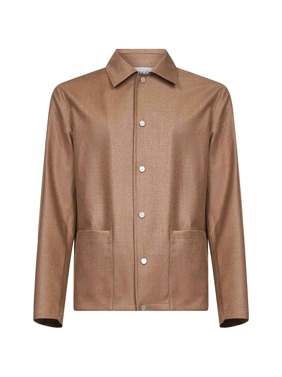 Chore Jacket Beige Virgin Wool Bomber