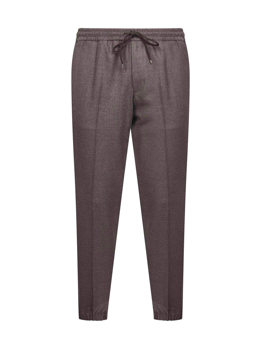 Trousers Montecarlo Brown Virgin Wool