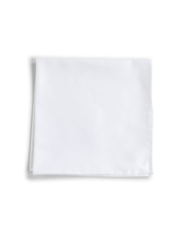 Pocket Square Cotton White Accessory