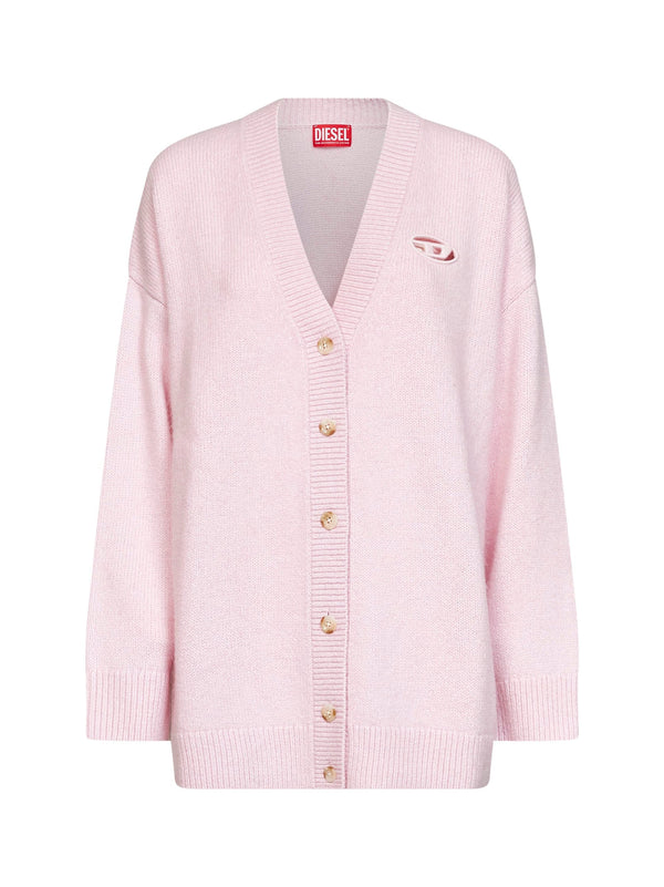 Cardigan M-Areela Pink Wool Blend Cardigans