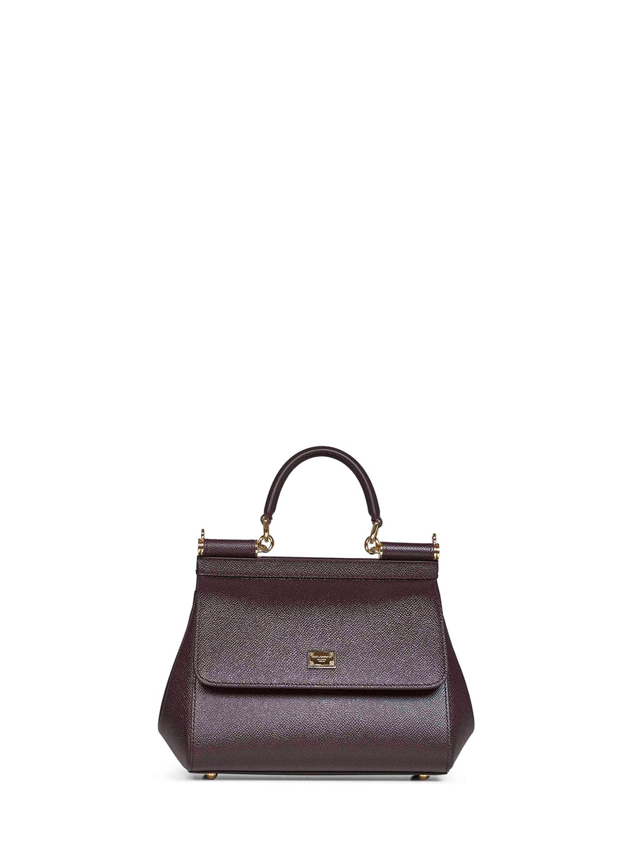 Handbag Sicily Bordeaux Calf Leather Handbags