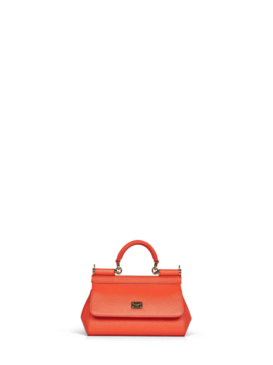 Handbag Sicily Mini Orange Leather Calf Handbags