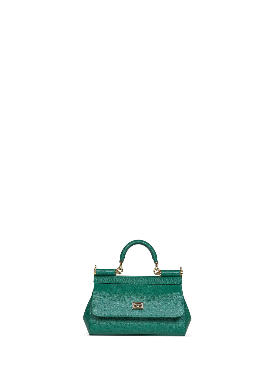 Handbag Sicily Mini Green Calf Leather Handbags