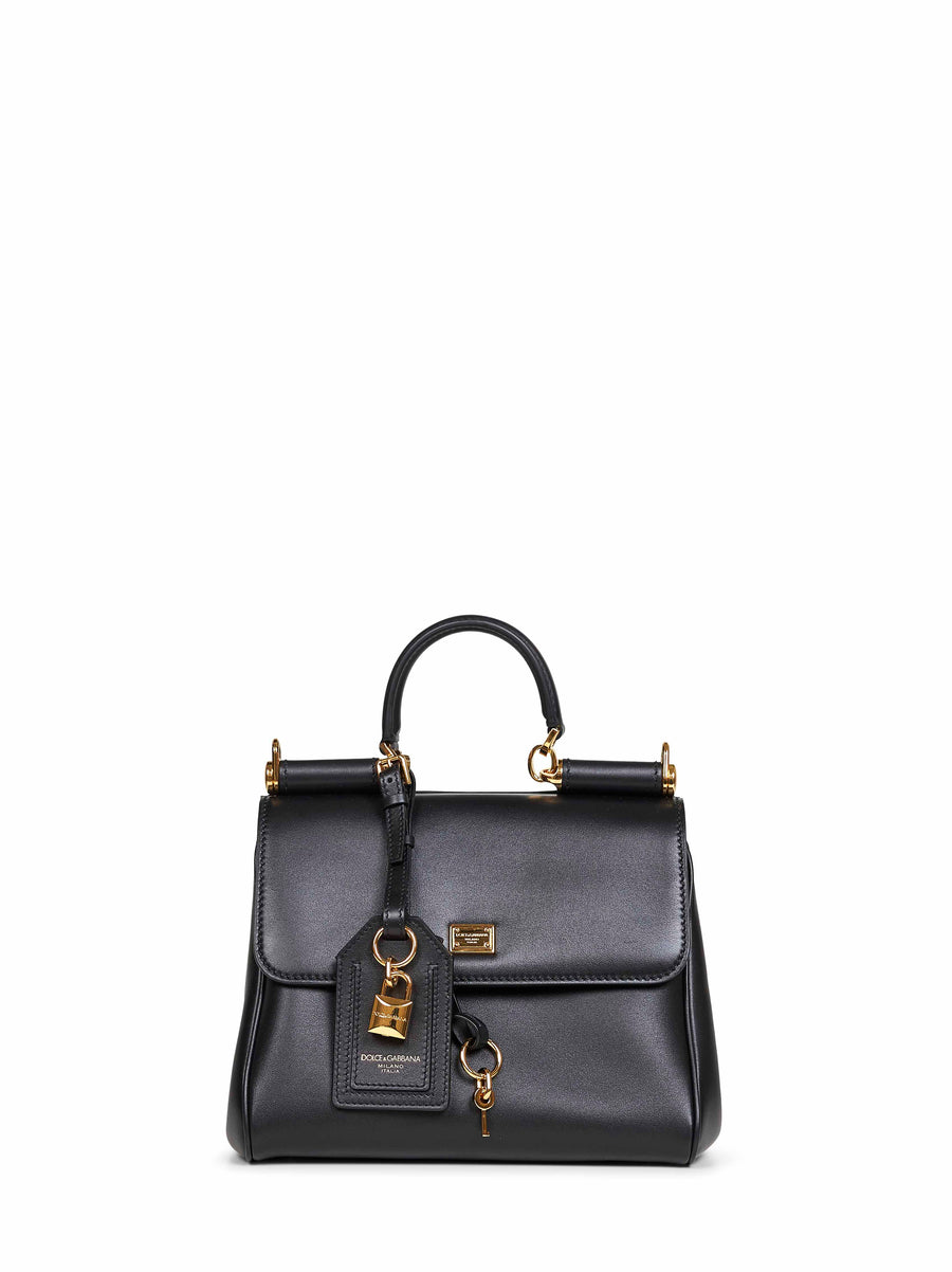 Handbag My Sicily Black Calf Leather Handbags