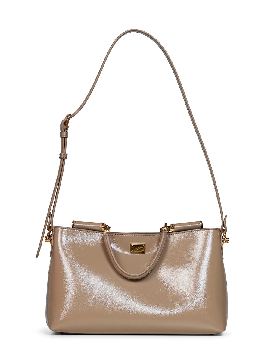 Leather Handbag Vittoria Beige Calf Handbags