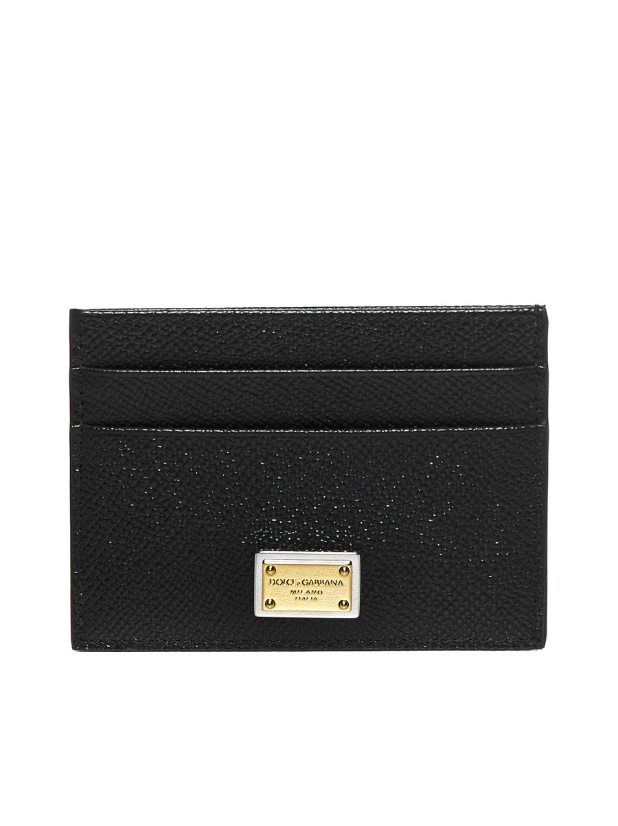 Card Holder Black Leather Calf Wallets & Purses