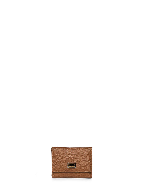 French Flap Wallet Caramel Dauphine Leather Camel Calf & Purses
