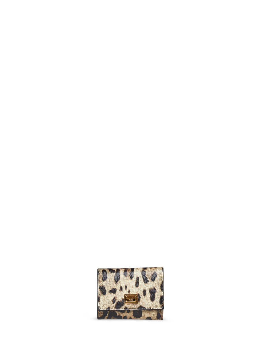 Wallet Leopard-Print Dauphine Calf Leather Multicolour & Purses