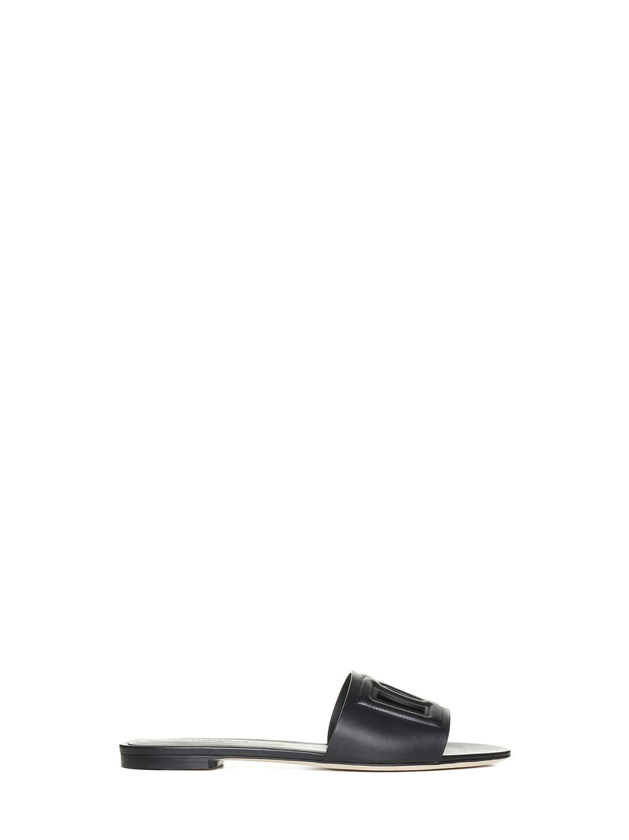 Slides Calfskin Black Sandal