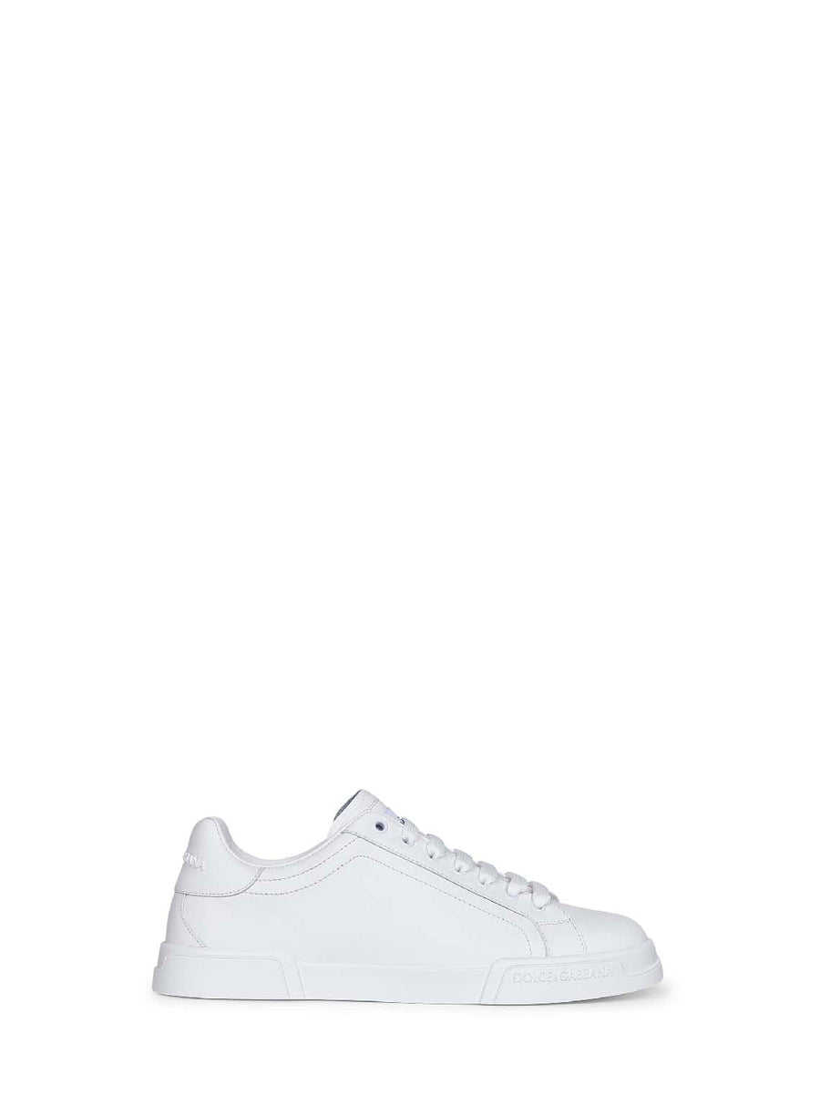 Sneakers Portofino White Calf Leather Trainers