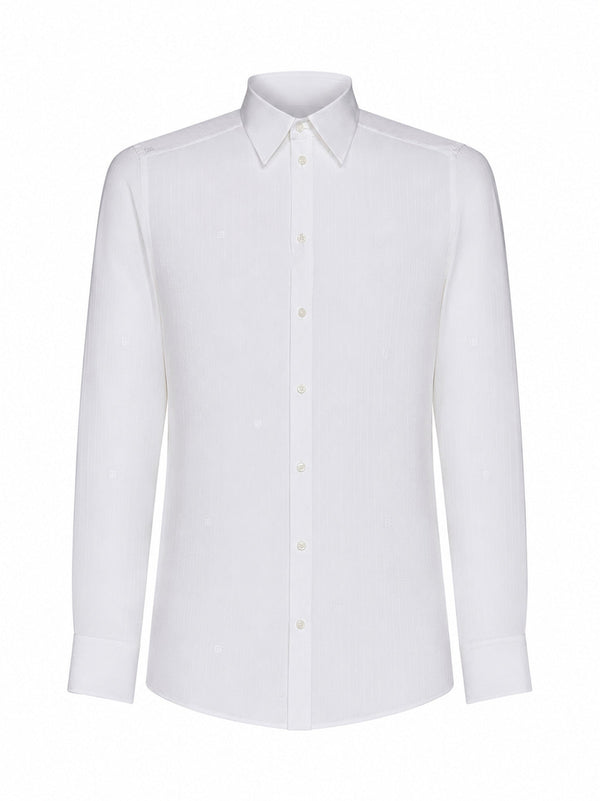 Shirt Martini Silk Jacquard White