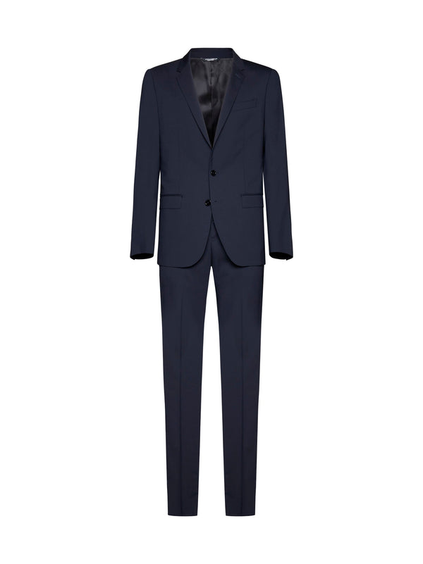 Single-Breasted Suit Blue Virgin Wool Suits