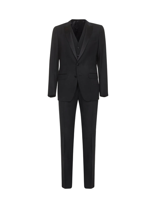 Tuxedo Suit Martini Black Wool & Silk Virgin Suits
