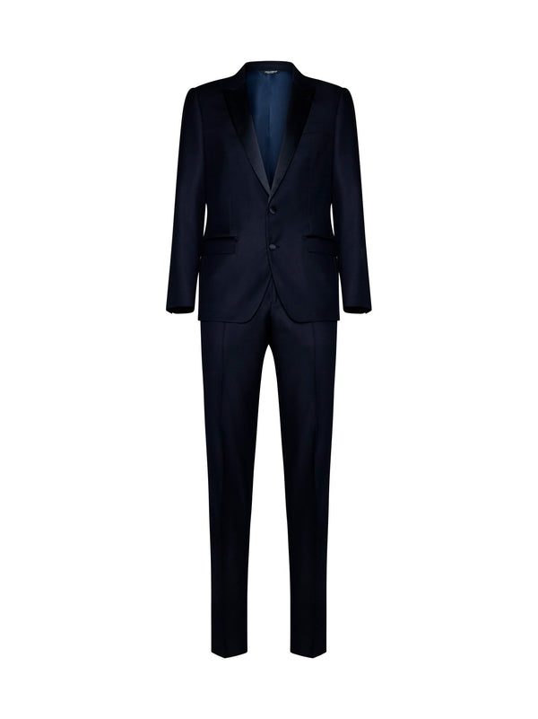 Blazer Single-Breasted Virgin Wool Blue Suits