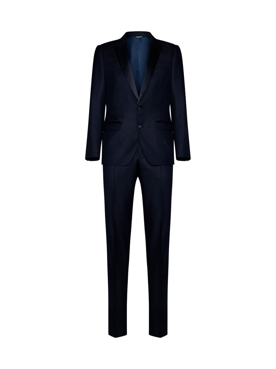 Blazer Single-Breasted Virgin Wool Blue Suits
