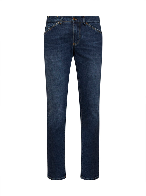 Jeans Skinny Blue Denim Cotton