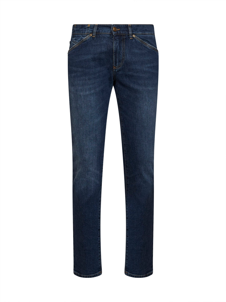 Jeans Skinny Blue Denim Cotton