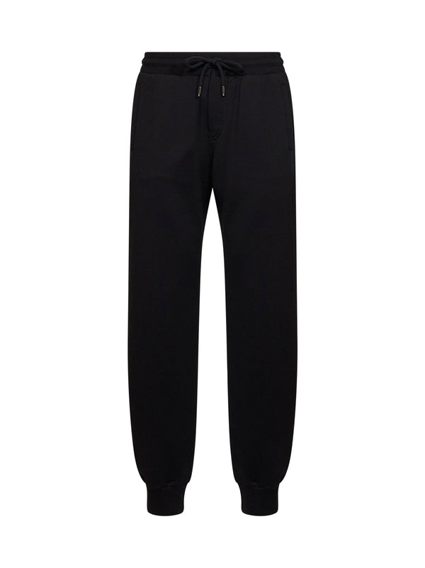 Sweatpants Cotton Fleece Black Trousers