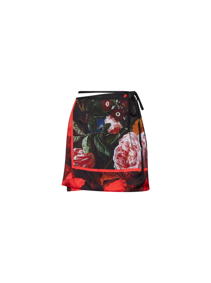 Wrap Mini Skirt Viscose Multicolour